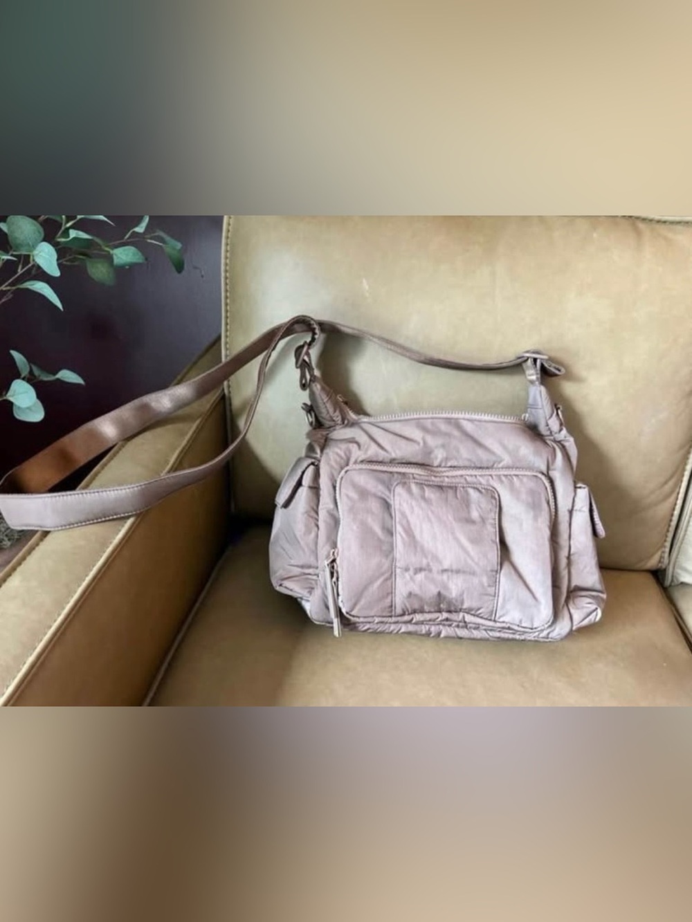 Calpak Quilted Crossbody Bag in Taupe